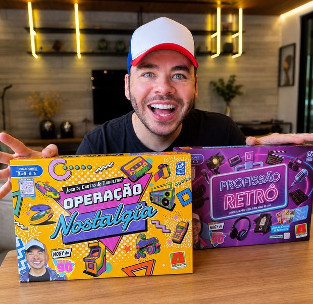 Nogy com os jogos Operação Nostalgia e Profissão Retrô